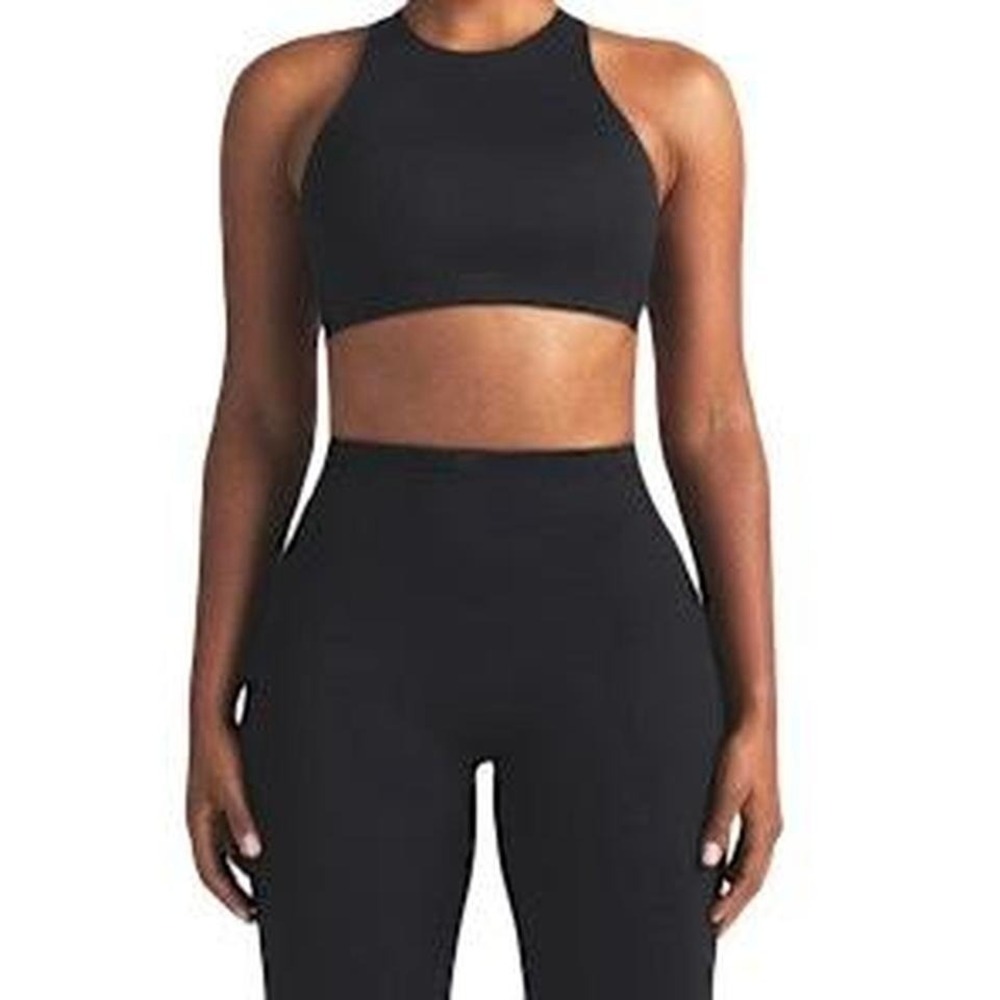 Nike x Skims Matte High Neck‎ Bra - Black - NWT - 36ddd